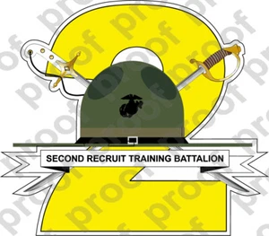 PEGATINA UNIDAD USMC 2º Batallón de Entrenamiento de Reclutas ooo USMC Lisc No 20187 - Imagen 1 de 1