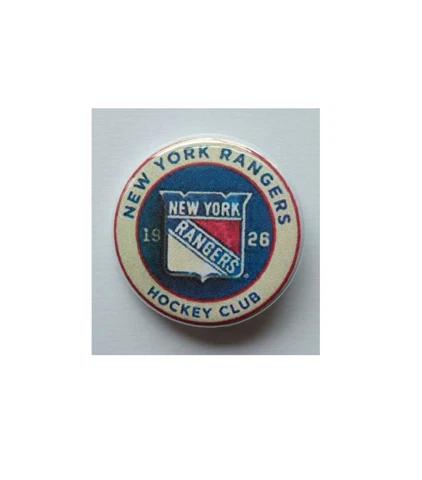 Lot of 3 1.25" Pinback+Fridge Magnet+Flatback Buttons New York Rangers Hockey Cover