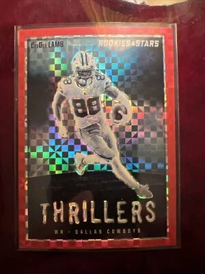 CeeDee Lamb 2023 Rookies & Stars #TH-9 Thrillers Red Plaid Prizm - Image 1 of 2