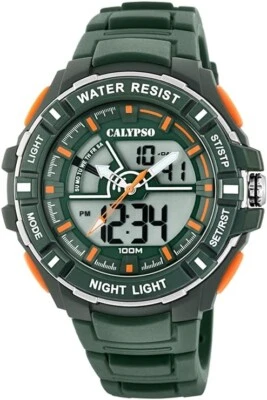 Orologio CALYPSO Uomo Analogico - Digitale Cinturino Silicone Verdone _K5769-5 - Immagine 1 di 2