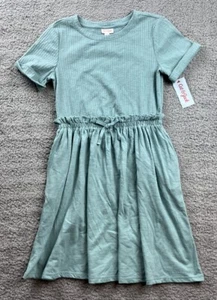 Cat & Jack Girl's Size XL (14) Short Sleeve Knit Dress Ocean Green - Picture 1 of 7