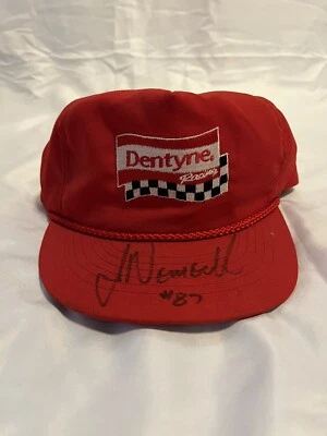 Sombrero Pinnacle Nascar Rojo Dentyne Racing Joe Nemechek Firmado Autógrafo Snapback Foto 1 de 4
