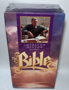 Charlton Heston Presents THE BIBLE VHS 2 Tape Set Stories Old & New Testaments - Picture 1 of 2