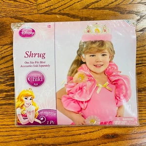 Disney Prinzessin Dornröschen Aurora rosa Achselzucken Kostüm Verkleidung Bolero Schal - Bild 1 von 3
