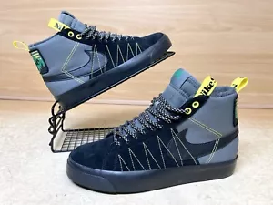 Nike SB Zoom Blazer Mid Premium Grey & Yellow Skateboarding Shoes Size 5.5 - Picture 1 of 19