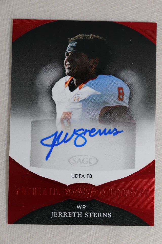 Jerreth Sterns - 2022 Sage Aspire Football Red Parallel Autograph Buccaneers - Image 1 of 1