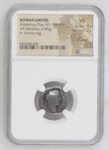 Antonio Pio AD 138-161 Impero Romano NGC in ottime condizioni Colpo: 4/5 Superficie: 2/5 - Foto 1 di 2