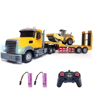 Remote Control Semi Truck Toy For Kids - 1:24 RC Semi-trailer Engineering Tra... - Picture 1 of 6