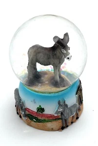 Donkey Cute Horse Height 6,5cm Snow Ball Glitter Ball Shake - Picture 1 of 3