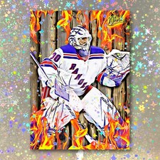Henrik Lundqvist Holographic Barnburner Sketch Card Limited 1/5 Dr. Dunk Signed