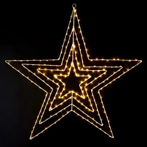 240 Micro Led Warm White Light Up Star With 8 Function Xmas Decoration - Picture 1 of 7