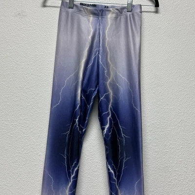 BlackMilk Lightening Purple Leggings XS - Image 1 of 3