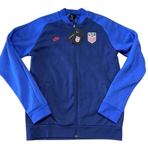 NWT Nike Team USA Fleece Full-Zip Soccer Track Jacket Sporty Athleisure Navy M - Picture 1 of 4