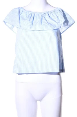 H&M DIVIDED Blouse Carmen Dames Blouse T EU 32 bleu-blanc style classique - Photo 1/4