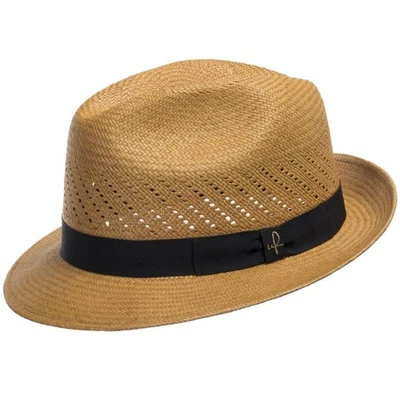 Ultrafino Trenton Straw Fedora Panama Hat - Image 1 of 4