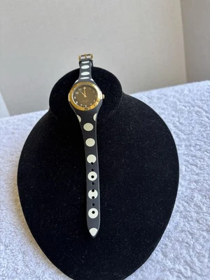 Nuevo Reloj Kate Spade Mujer Blanco y Negro Correa Lunares Foto 1 de 4
