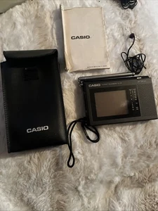Vintage Casio Taschenfernseher TV-10 Flat Handheld mit Tasche - Bild 1 von 5