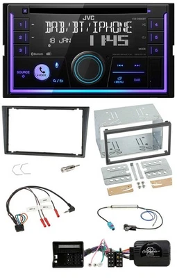 JVC Lenkrad USB 2DIN DAB Bluetooth CD Autoradio für Opel Tigra Corsa C Meriva gr - Bild 1 von 4