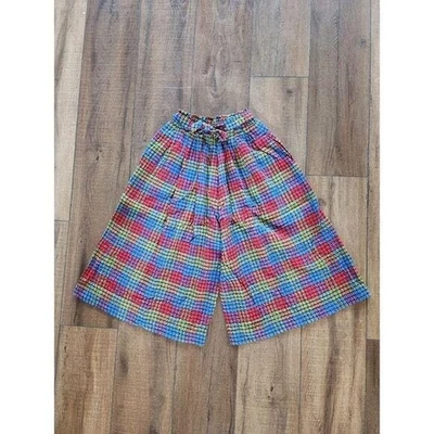 RARO!!! Gorpcore Vintage Años 90 Cuadros Gaucho Cullottes Cuadros Talla XS Foto 1 de 4