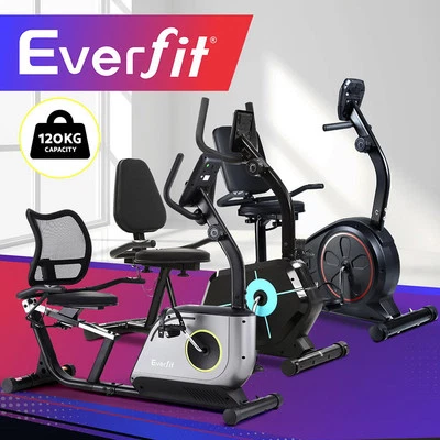 Everfit Exercise Bike Magnetic Recumbent Indoor Cycling Home Gym Cardio 8 Level - image 1 of 4