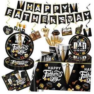 Fathers Day Tableware,178pcs Father's Day Party Supplies Include Father's Day - Picture 1 of 7