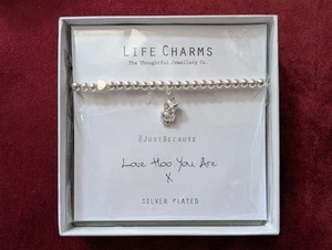 Pulsera Life Charms enchapada en plata joyería con caja de regalo - Imagen 1 de 12