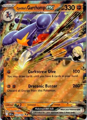 SV10: Destined Rivals #104/182 Cynthia's Garchomp ex - Image 1 of 2