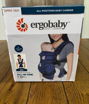 Portabebés todo en uno Ergobaby Omni 360 7-45 lb azul medianoche Foto 1 de 4