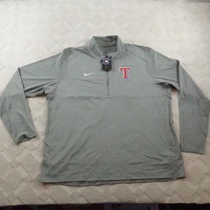 Nike Texas Rangers Sweatshirt Mens 3XL Gray 1/4th Zip Pull Over MLB Team Gear - Picture 1 of 9
