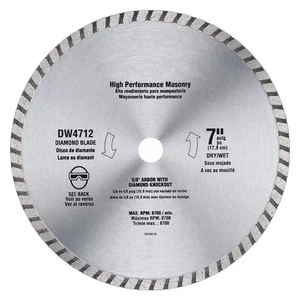 DEWALT DW4712 7 in. High Performance Diamond Masonry Blade - Picture 1 of 1