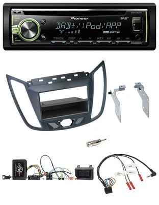 Pioneer DAB USB MP3 Lenkrad CD Autoradio für Ford C-Max Kuga dunkelgrau - Bild 1 von 4