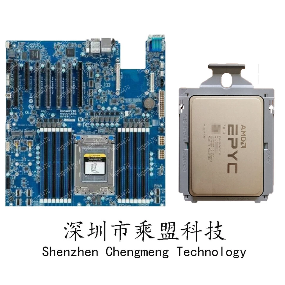 amd epyc 7B13+Gigabyte mz32-ar0 2.25GHZ 64 cores cpu+motherboard combina - Image 1 of 1