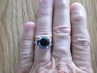 3.57Ct Real Black Diamond Ring,Certificate Of Authenticity,Free Dia Tester Siz 5