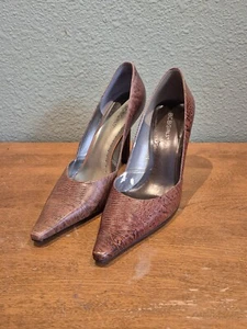 BCBGIRLS Tacones Altos Cuero Marrón Talla 10 - Imagen 1 de 5