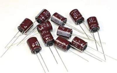 UNITED CHEMI-CON 5 PCS NIPPON Aluminum Cap Lead 16v 470uF 470MF 10x12.5 Radial