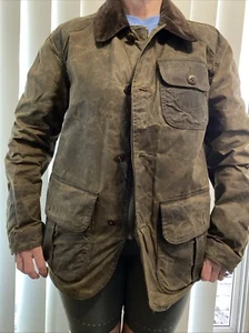 AuthenticPolo Ralph Lauren Wax Hunting Jacket Ranch Oil VtG Dark Brown S 170/92A - Picture 1 of 9