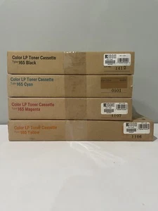 LANIER Color LP Toner Cassette Type 165 402552, 53, 54, 55 Set of 4 BCMY - NEW - Picture 1 of 4