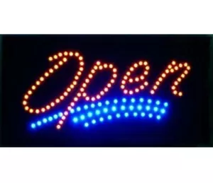 OPEN LED Schild Leuchte Display Leuchtreklame Reklame Leuchtschild Licht Werbung - Bild 1 von 1