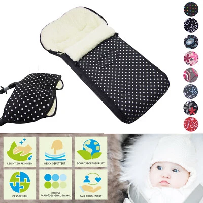 BAMBINIWELT BY RAFAEL K. BAMBINIWELT MUFF+WINTERFUSSSACK Kinderwagen und Buggy 108cm WOLLE DESIGN
