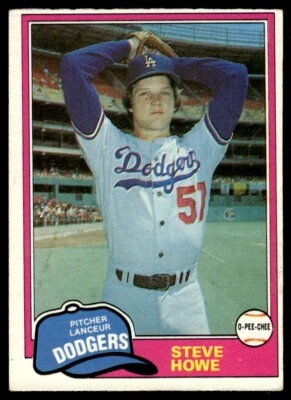 1981 O-Pee-Chee Steve Howe Los Angeles Dodgers #159 R96 - Image 1 of 2