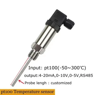 Temperature Transmitter Plug-in Integrated Output Thermal Pt100 4-20mA Sensor - Image 1 of 4