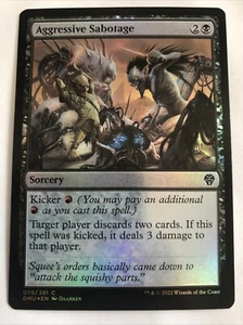 MTG Dominaria United Aggressive Sabotage Foil 078/281 NM - Picture 1 of 2