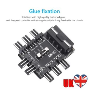Fan Hub Board12V Power Supply Cooler Cooling Speed Controller for 8-way Fans - Afbeelding 1 van 3