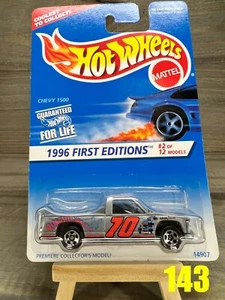 Camión de carreras Chevy 1500 1996 primeras ediciones 70 NASCAR xploraf Hot Wheels - Imagen 1 de 3