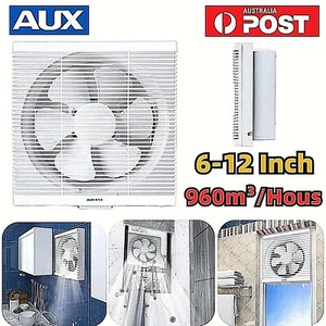 AUX Ventilation Extractor Window Exhaust Fan Silent Air Blower Bathroom Kitchen - Picture 1 of 15