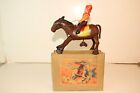 Made in Occupied Japan Celluloid Windup Cowboy on Horse with Original Box, Nice