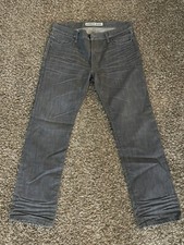 Express Rocco Slim Fit Straight Leg Jeans Size 34x32 Grey Gray