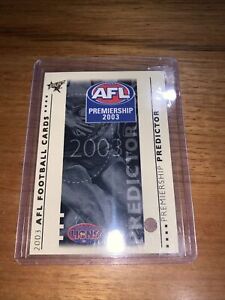2003 Select AFL XL Brisbane Lions Premiership Predictor Card - Unredeemable