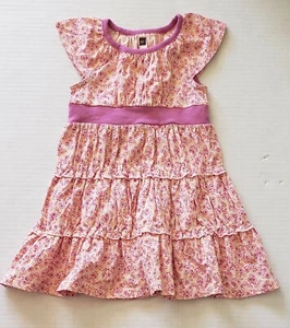 Tea Collection Dress Toddler Girls 2 Tiered Cap Sleeves - Picture 1 of 2