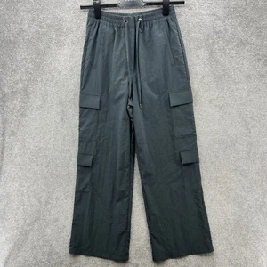 Mint Velvet Trousers Womens UK 10 R Grey Cargo Wide Leg Stretch Utility - Picture 1 of 12